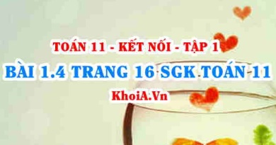 Bài 1.4 trang 16 SGK Toán 11 tập 1 Kết nối tri thức